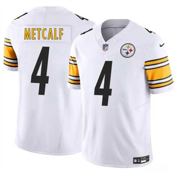 Men & Women & Youth Pittsburgh Steelers #4 DK Metcalf White 2024 F.U.S.E. Vapor Untouchable Limited Stitched Jersey->seattle seahawks->NFL Jersey